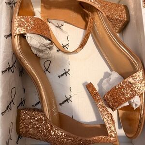 Shimmering Glitter Block Heels